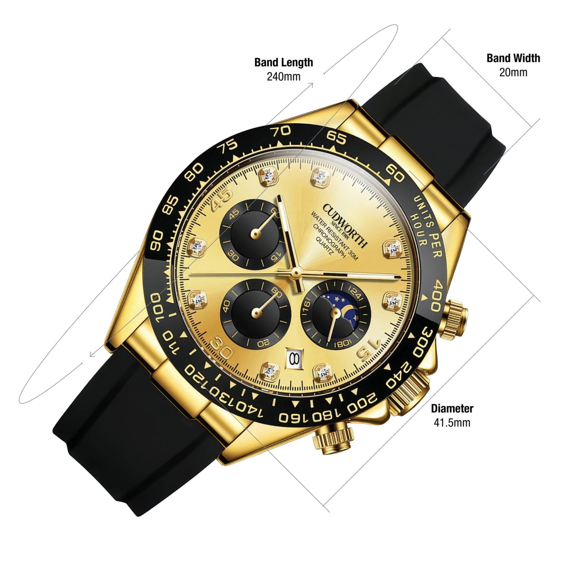 Apex Chronograph Gold — detail — view 5