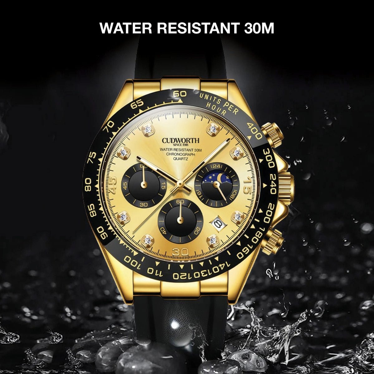 Apex Chronograph Gold — strap detail — view 6