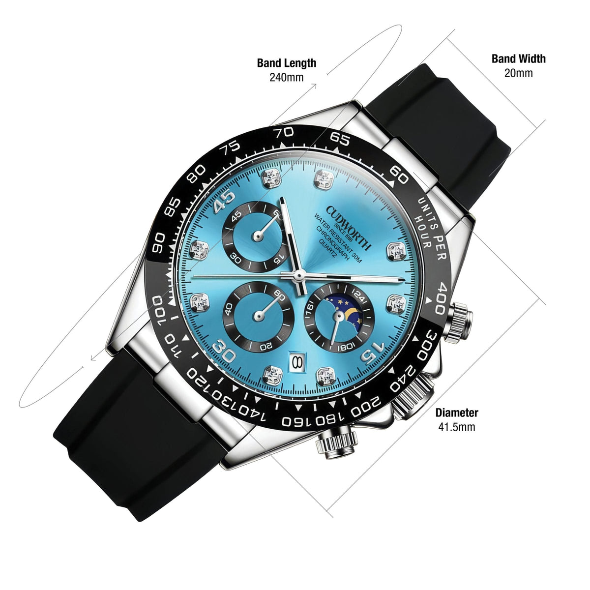 Apex Chronograph Turquoise — detail — view 5