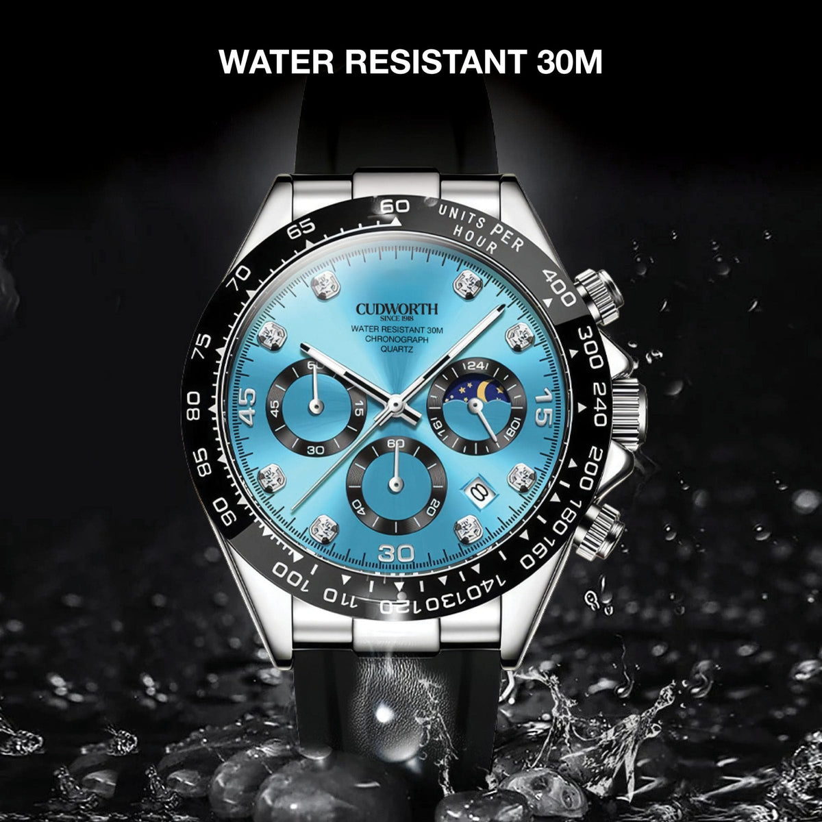 Apex Chronograph Turquoise — strap detail — view 6