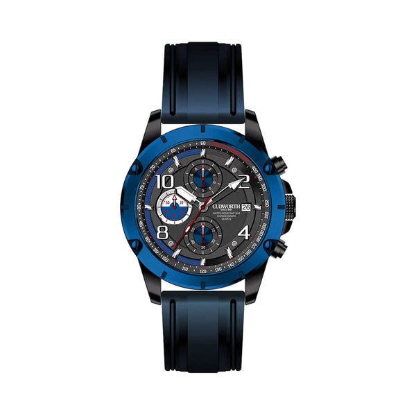 Velocity Chronograph Blue Black & Silicone — front