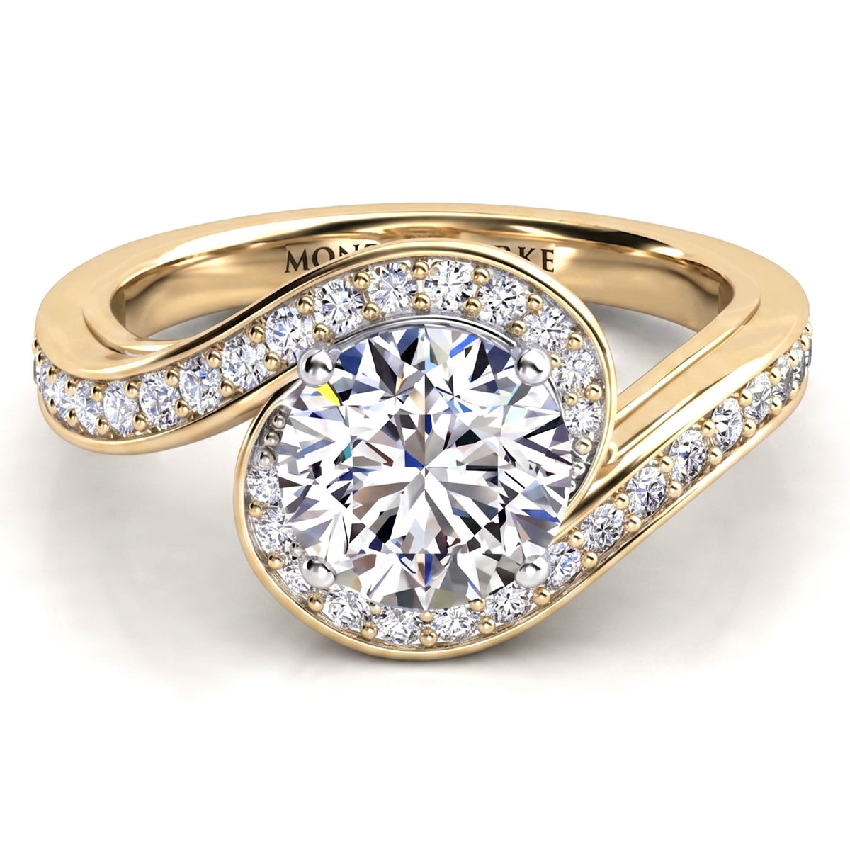 Clementine - Unique Halo Diamond Halo Ring — view 8
