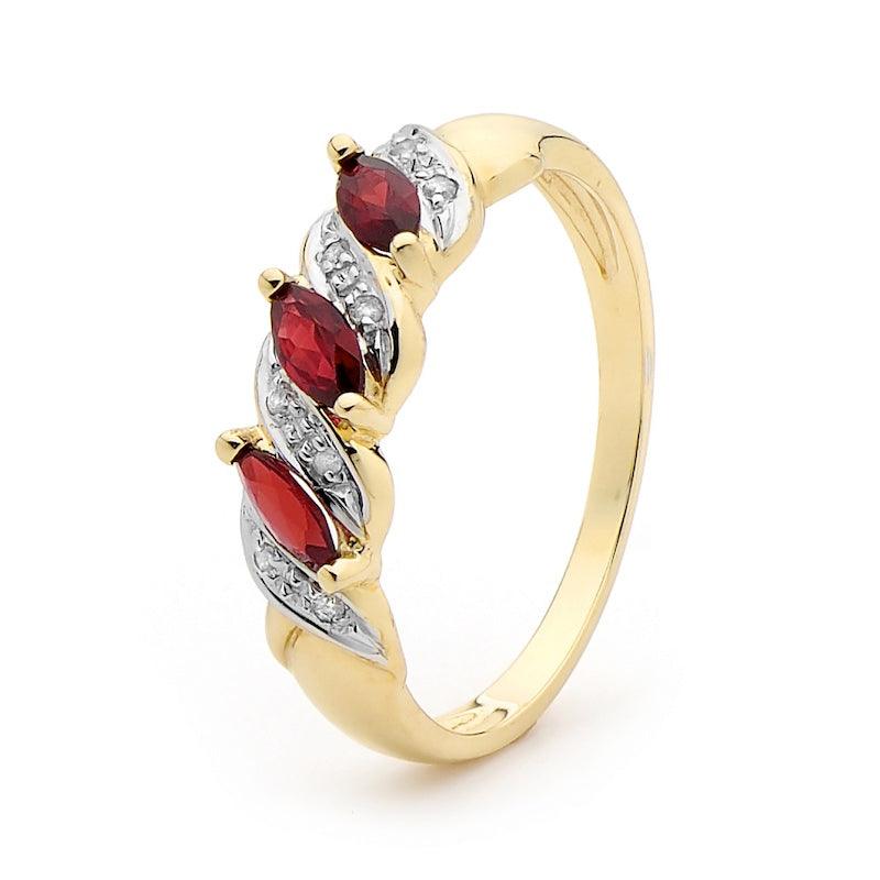 Created Ruby Anniversary Ring with Diamonds - Monroe Yorke Diamonds — view 1