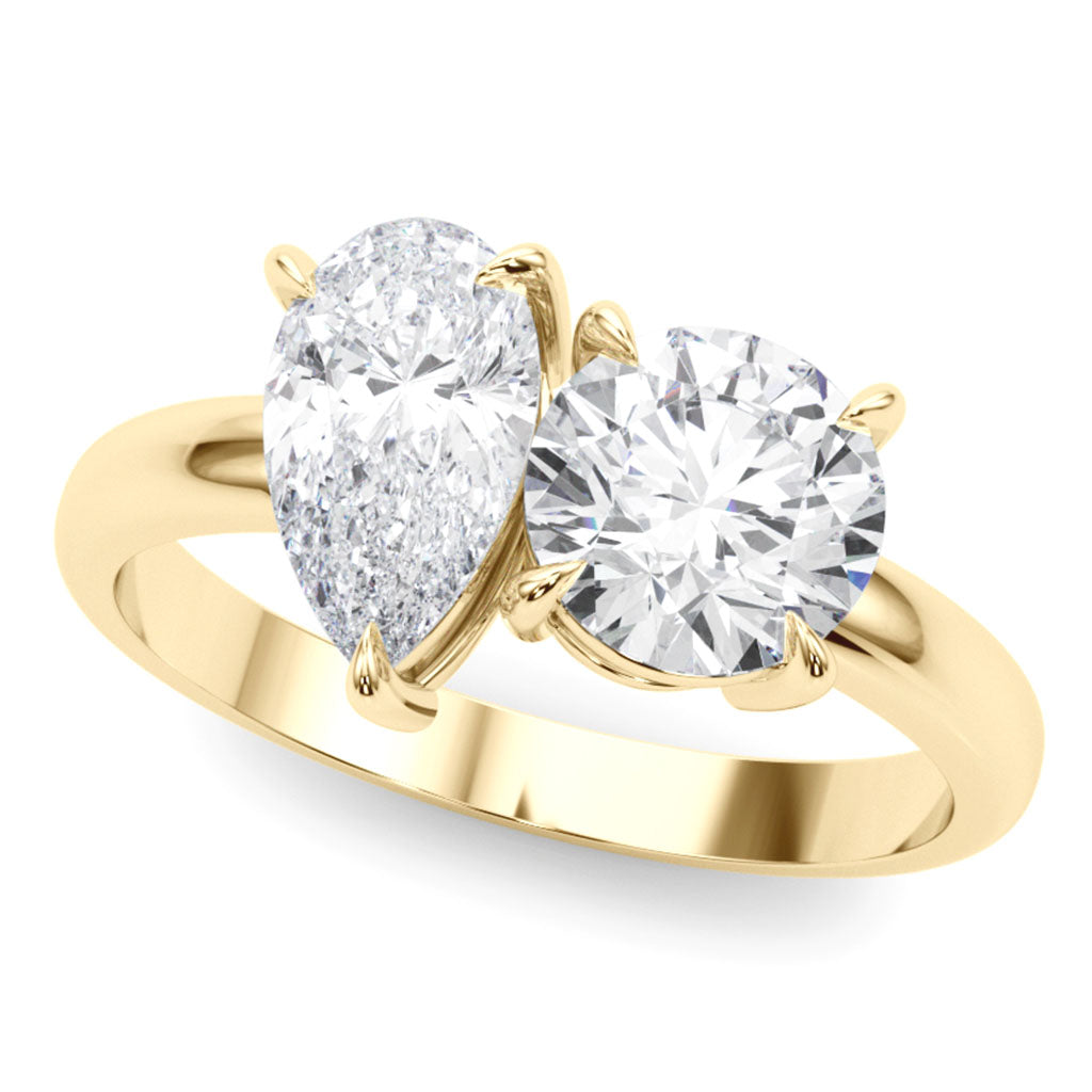 Dahlia - Toi et Moi Engagement Ring - A Symbol of Timeless Love and Elegance. 2.50 Total Carats — hand-finished lab grown engagement ring by Monroe Yorke Diamonds — view 1