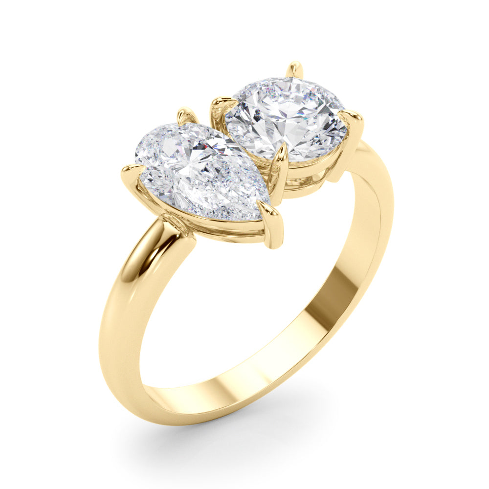 Dahlia - Toi et Moi Engagement Ring - A Symbol of Timeless Love and Elegance. 2.50 Total Carats — hand-finished lab grown engagement ring by Monroe Yorke Diamonds — view 5