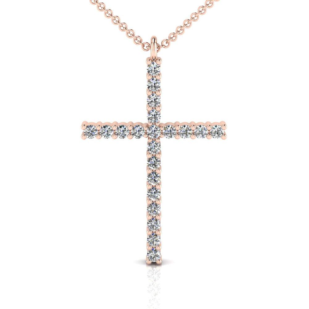 Diamond Cross Pendant 0.35 carats. Lab Grown Diamonds - Monroe Yorke Diamonds — view 2
