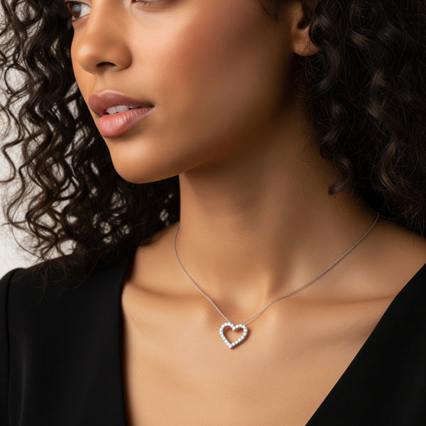 Kitty - Diamond Heart Pendant 0.60 carats. Lab Grown Diamonds
