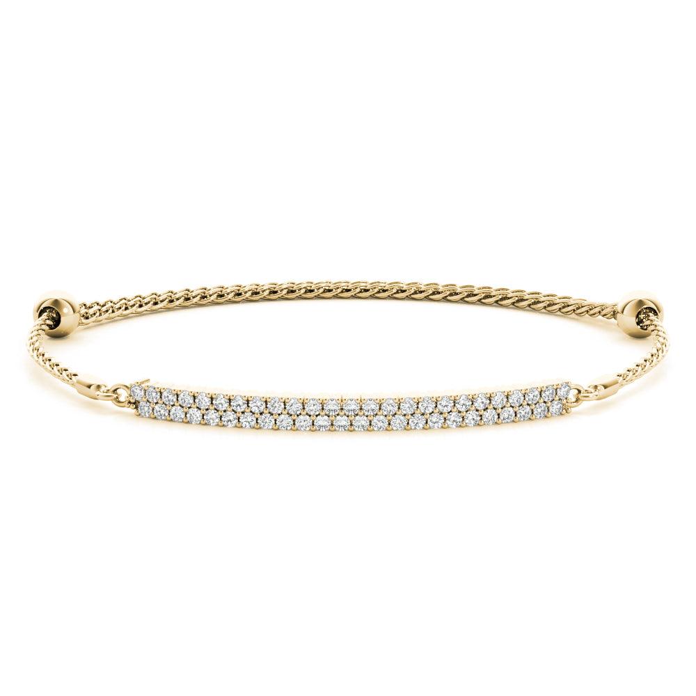 Heidi - Half Carat Lab Created Diamond Bracelet | Adjustable - Monroe Yorke Diamonds