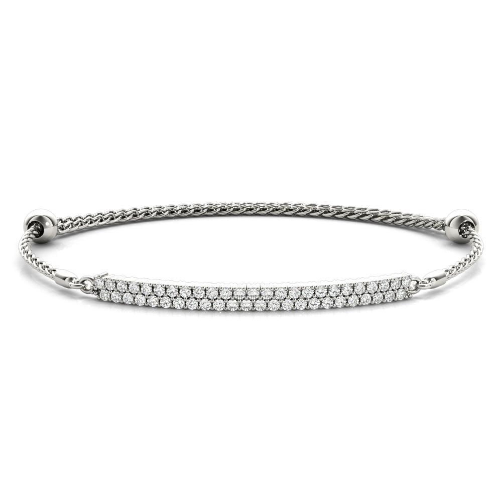 Heidi - Half Carat Lab Created Diamond Bracelet | Adjustable - Monroe Yorke Diamonds