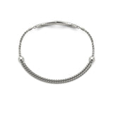 Infinity Sterling Silver & Diamond Tennis Bracelet with Adjustable Flexible Band - Monroe Yorke Diamonds