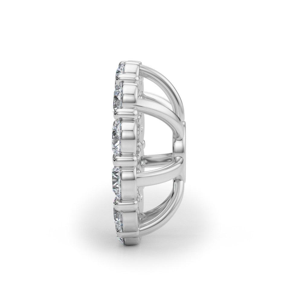 Diamond Earstud Jacket for 1.00ct Ear Stud (2.00ct Total) - Monroe Yorke Diamonds — view 3