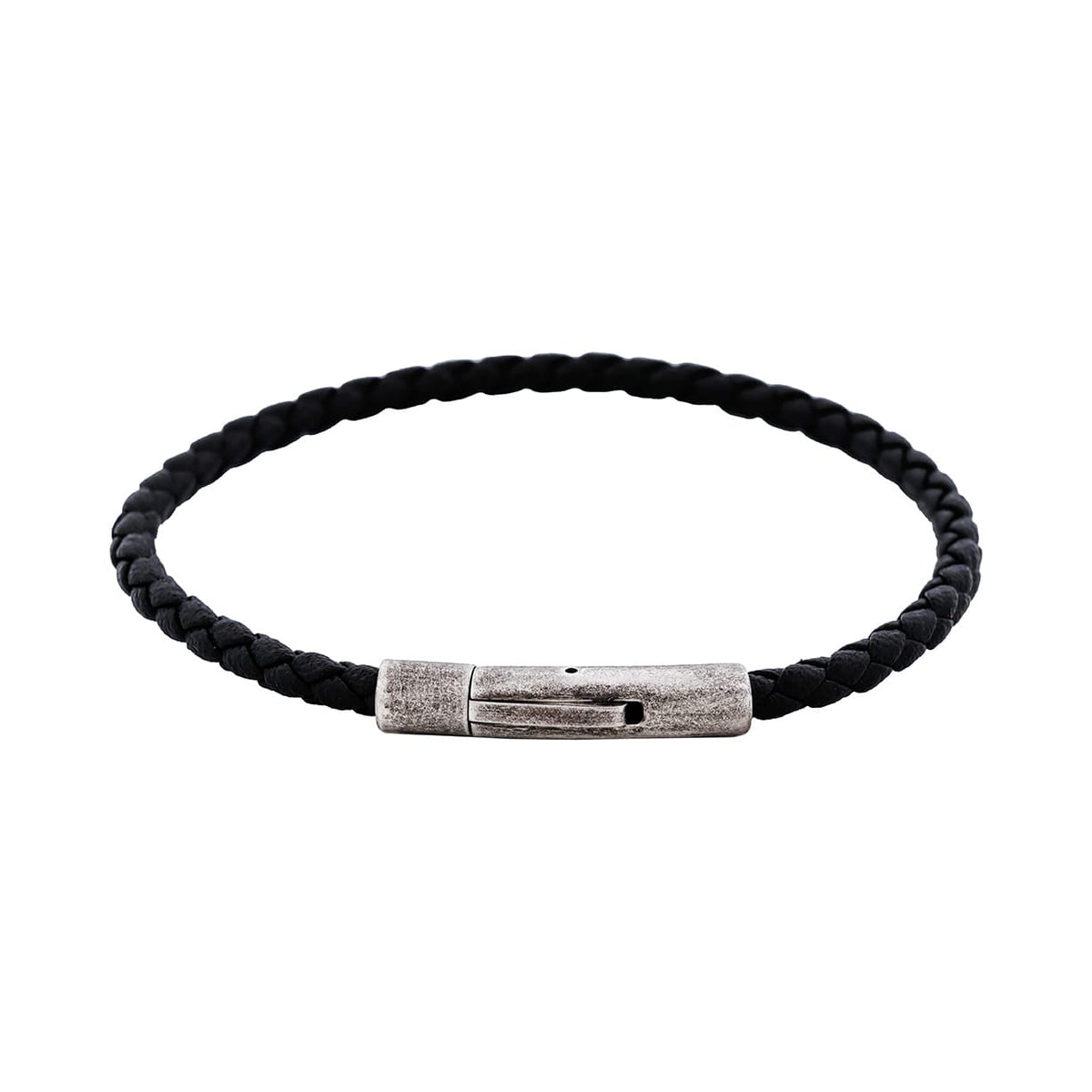 Magro Leather Bracelet — Nero — view 1