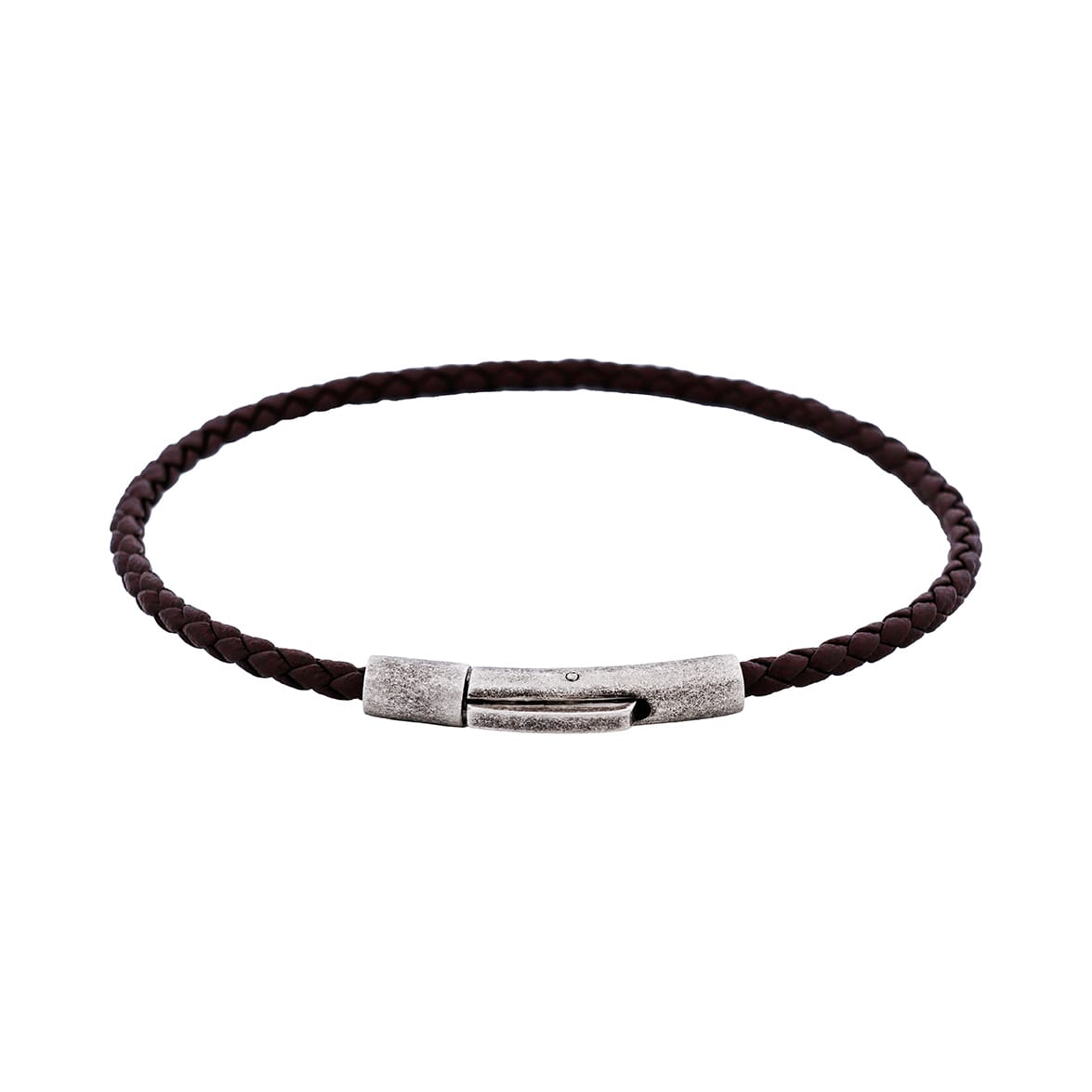 Magro Leather Bracelet — Marrone Scuro — view 2