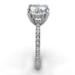 Liliana 3 Carat Lab Grown Diamond Engagement Ring. Unique Hidden Halo. Total 3.40 Carats - Monroe Yorke Diamonds