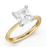 Louisa – Yellow Gold Princess Cut Diamond Solitaire Ring