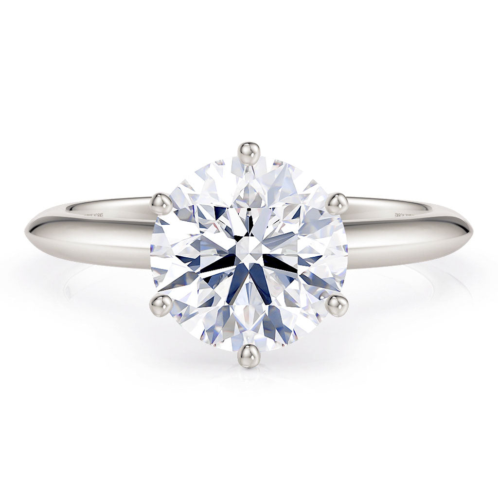 Love 2 carat lab grown round diamond engagement ring.  Lab grown diamond engagement rings from Monroe Yorke Diamonds Australia