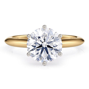 Love - Six Claw Round Brilliant Solitaire Engagement Ring