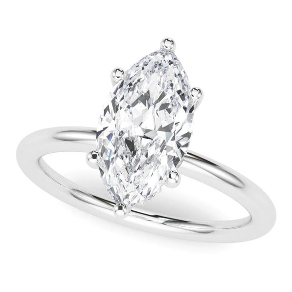Maeve marquise cut diamond ring in white gold or platinum