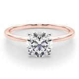 Maria - one carat lab grown diamond solitaire ring.  Cenre diamond ideal cut, one carat round lab grown diamond. 