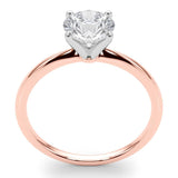 Maria - one carat diamond solitaire ring, side view. Lab grown diamond ring.  