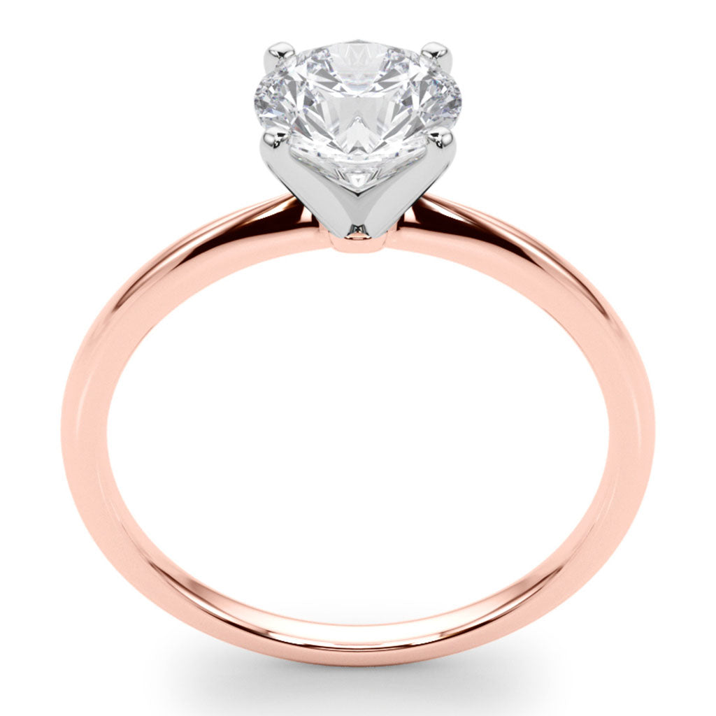 Maria - 4 Claw Solitaire Ring Setting with a Delicate Rounded Band