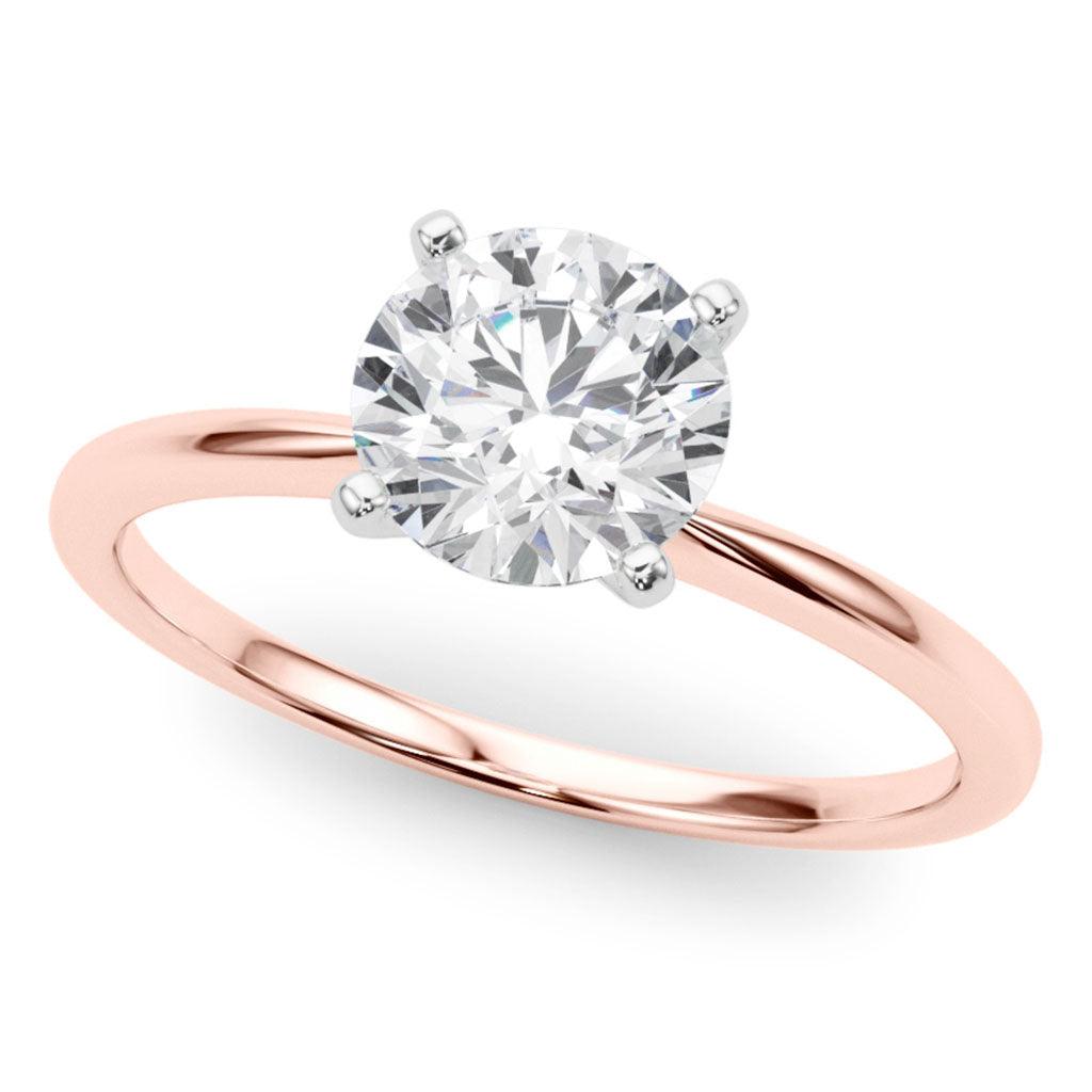 Maria - 2 Carat Diamond Solitaire Engagement Ring in Rose Gold — hand-finished lab grown engagement ring by Monroe Yorke Diamonds — view 1
