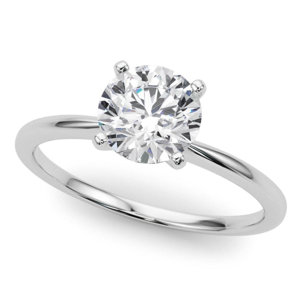 Maria - 3.0 Carat Diamond Solitaire Engagement Ring in White Gold or Platinum — hand-finished lab grown engagement ring by Monroe Yorke Diamonds — view 1