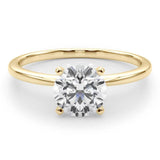 Maria - 3 Carat Diamond Solitaire Engagement Ring in Yellow Gold - Monroe Yorke Diamonds