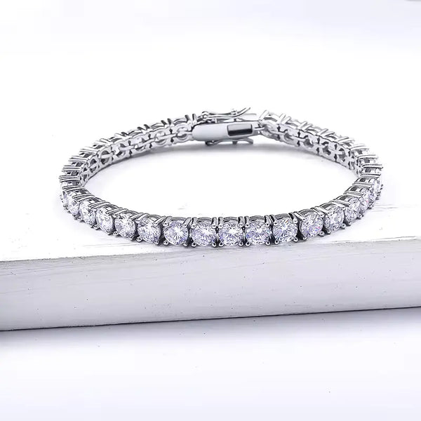 15.0 Carat Moissanite Tennis Bracelet - 5.0mm Wide