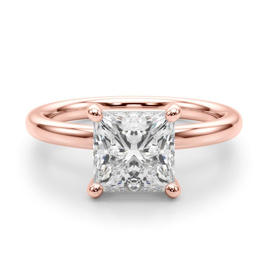 Melody — Princess Cut Lab Grown Diamond Solitaire Engagement Ring — hand-finished lab grown engagement ring by Monroe Yorke Diamonds — view 6