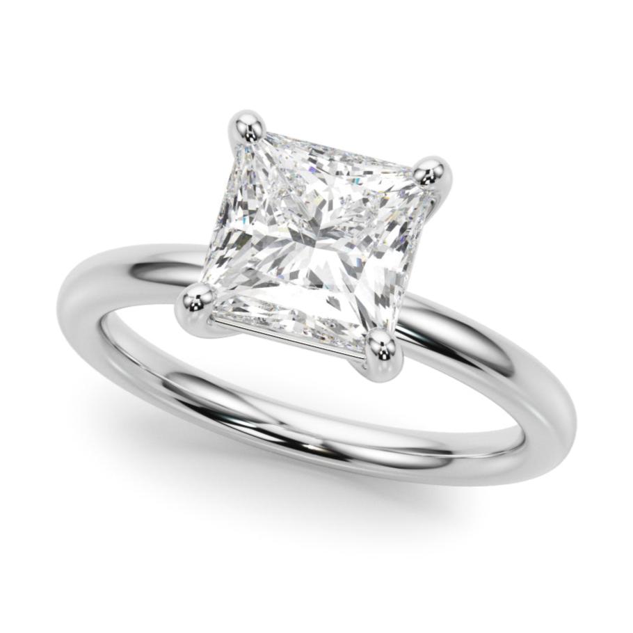 Melody — Princess Cut Lab Grown Diamond Solitaire Engagement Ring — hand-finished lab grown engagement ring by Monroe Yorke Diamonds — view 8