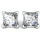 Madison IGI Cert Princess Cut Lab Grown Diamond Ear Studs E VS2 - Total 2.00 Carats - Monroe Yorke Diamonds