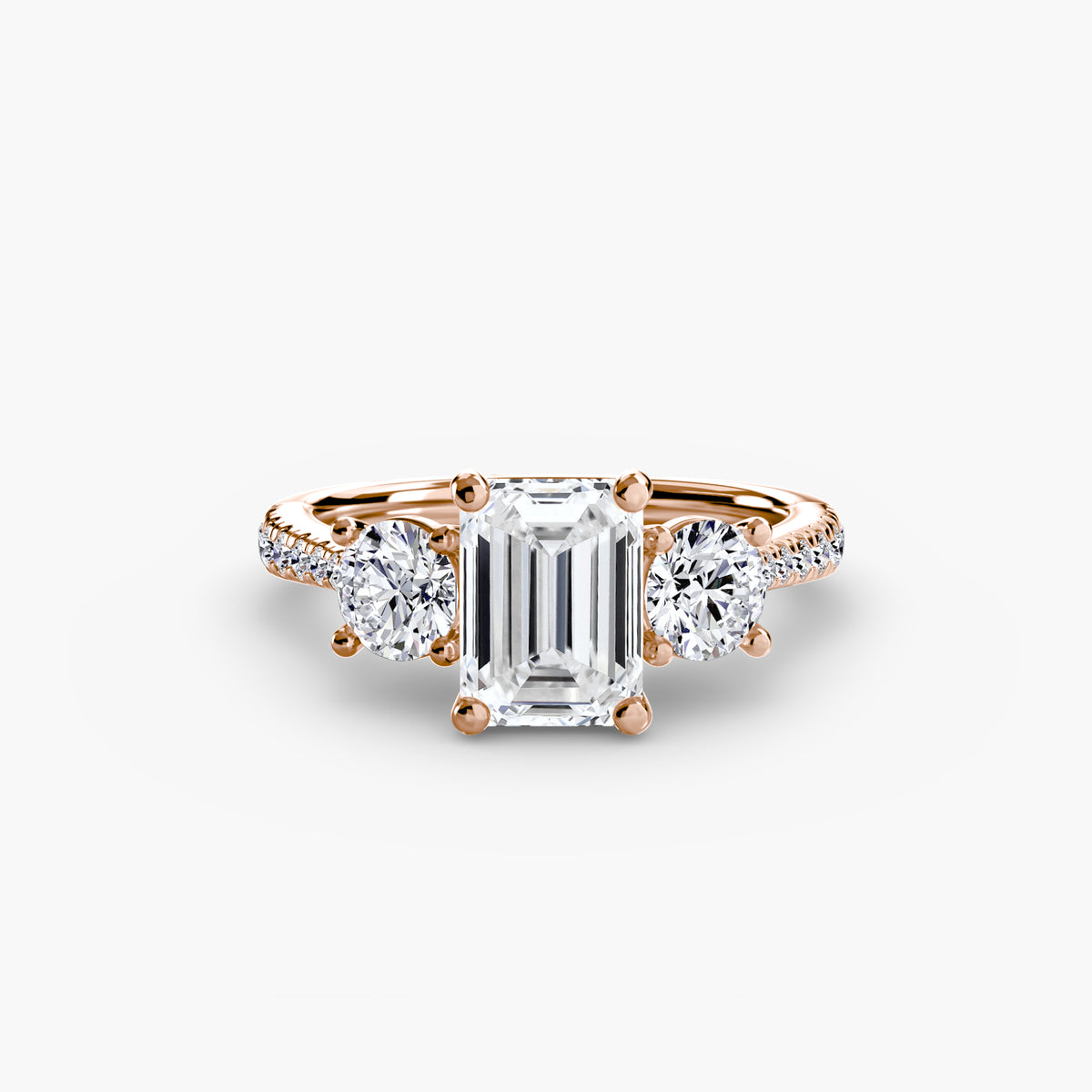 Three-Stone with Pavé Band — view 57