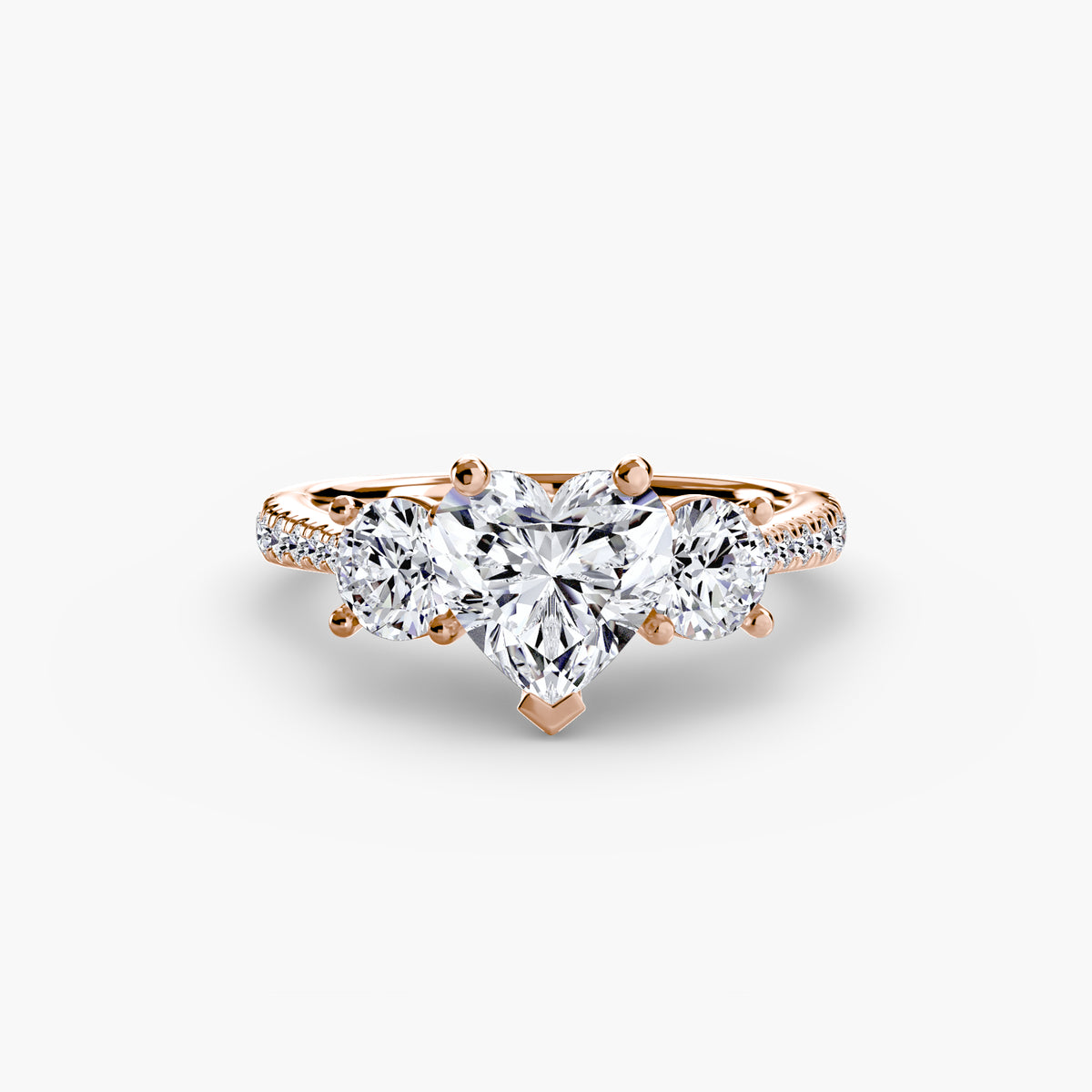 Three-Stone with Pavé Band — view 58