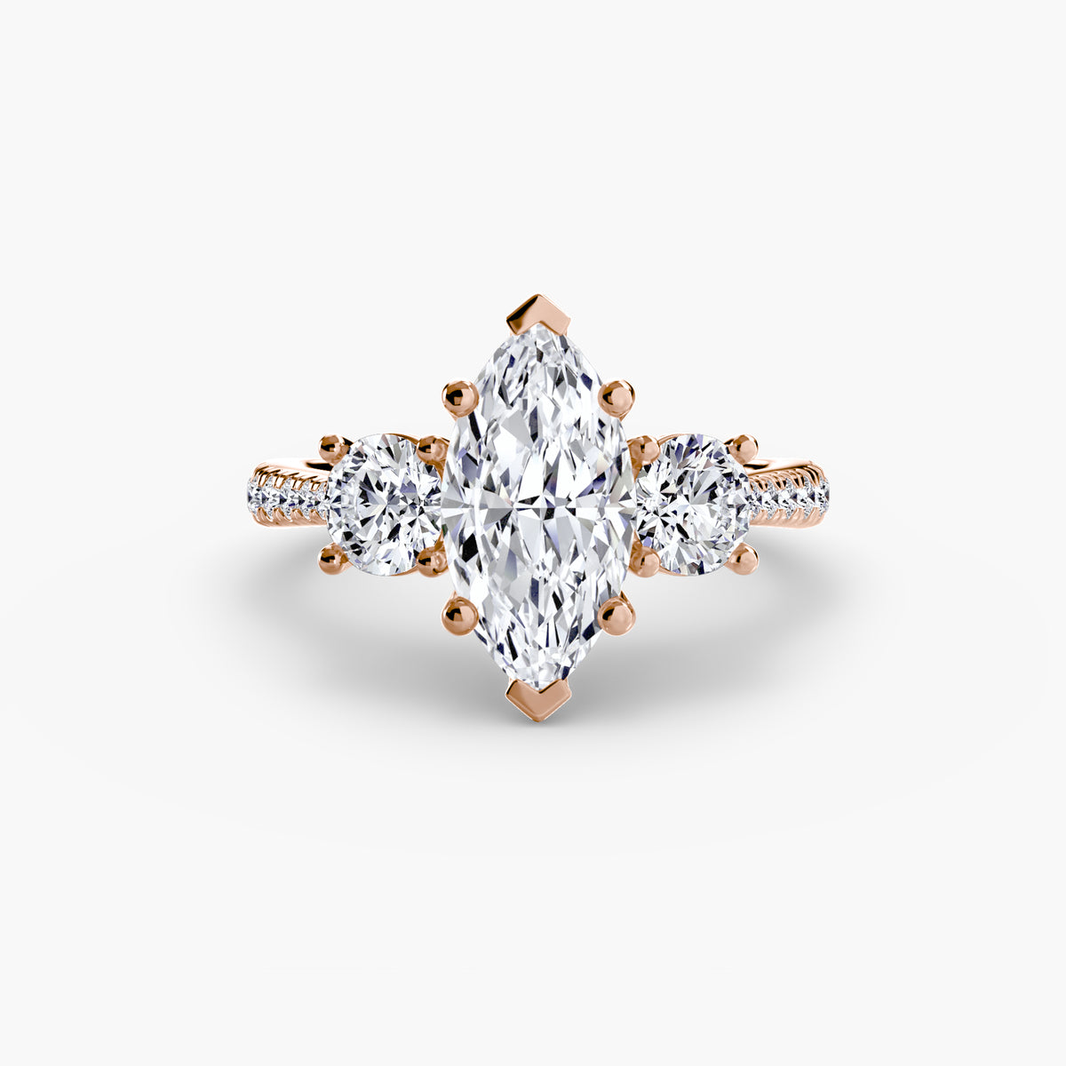 Three-Stone with Pavé Band — view 91