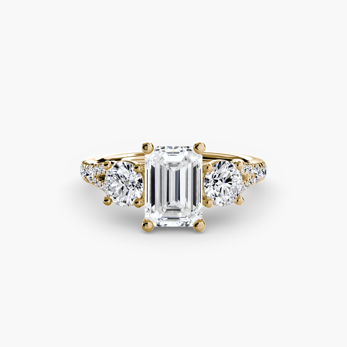 Three-Stone with Pavé Band 3 — view 17