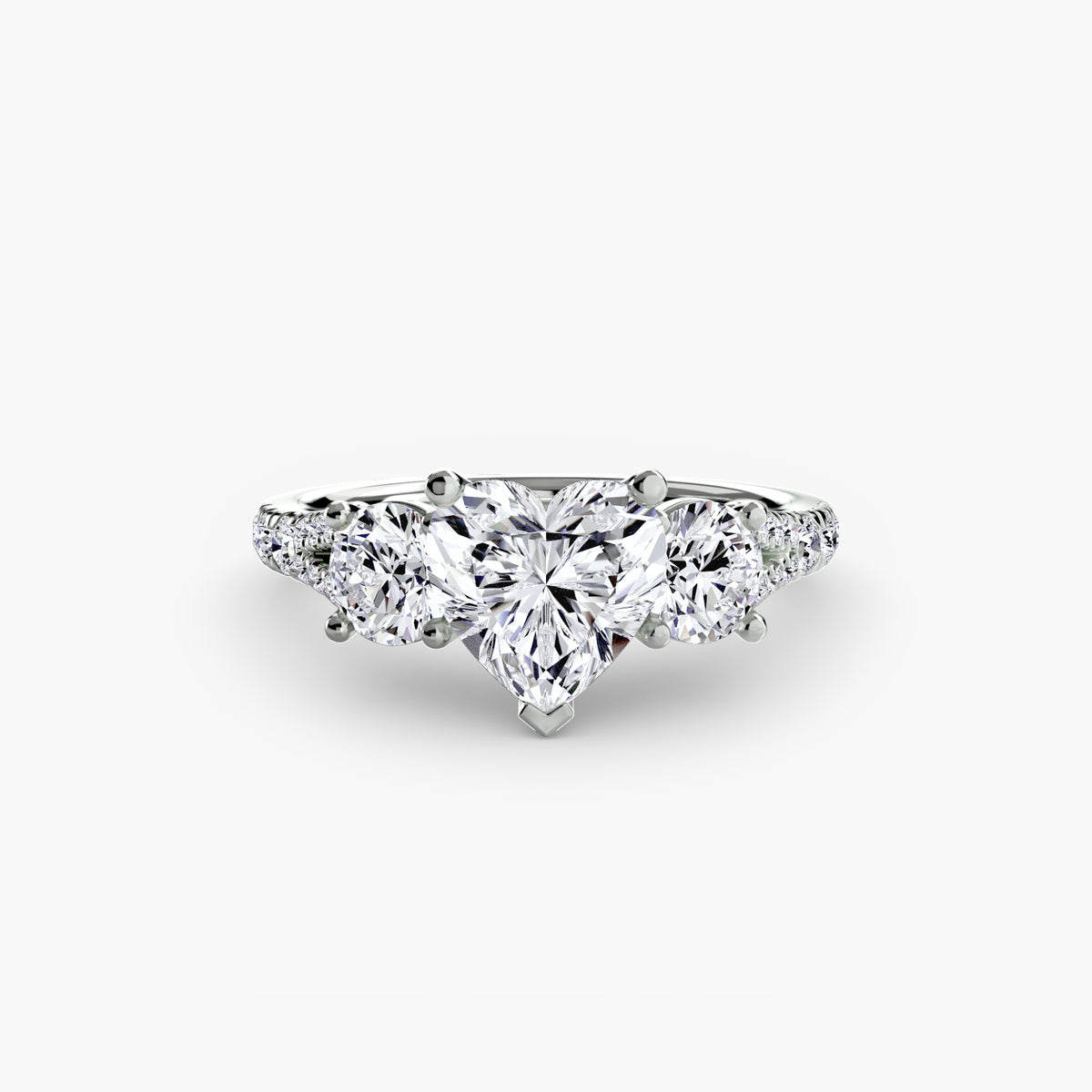 Three-Stone with Pavé Band 3 — view 8