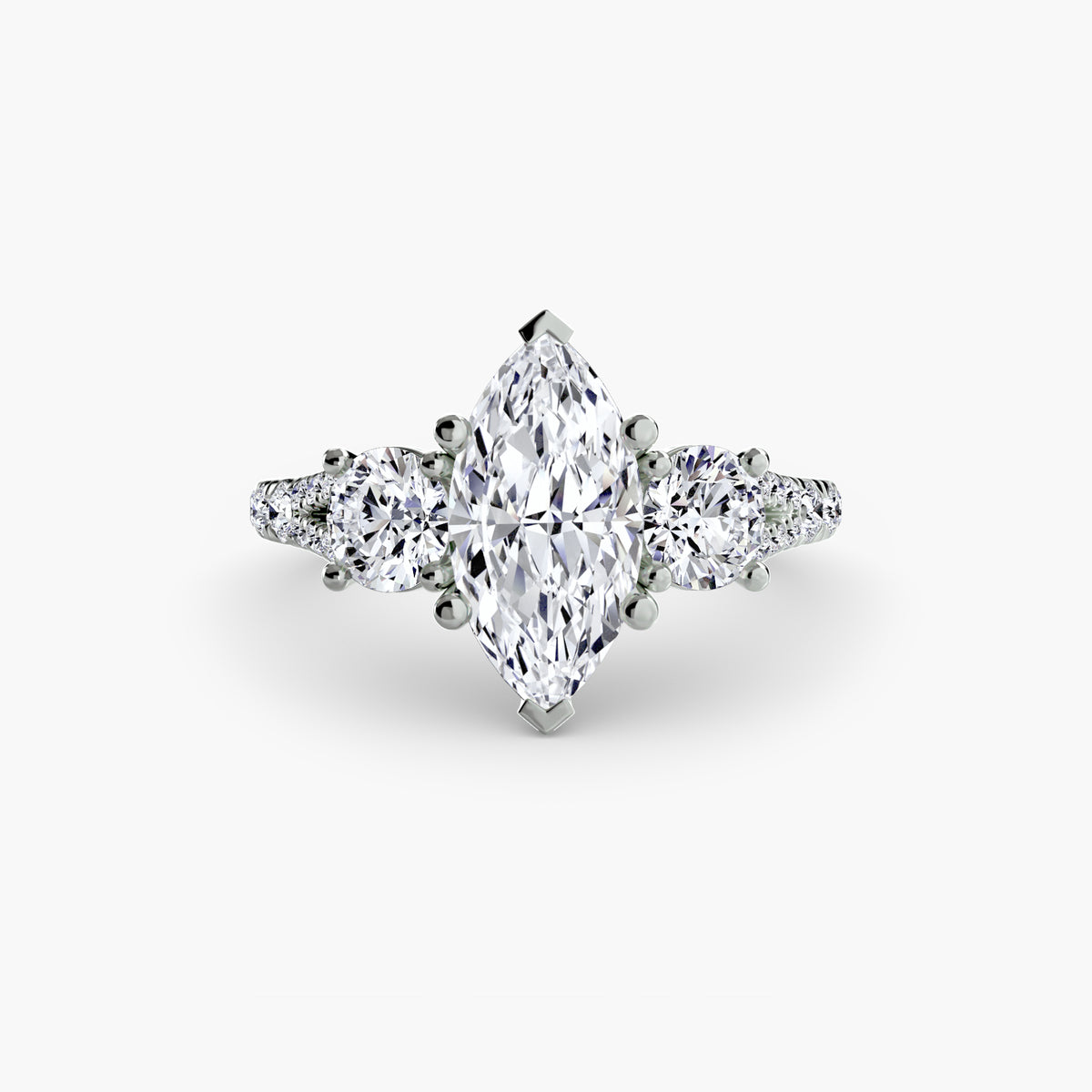 Three-Stone with Pavé Band 3 — view 41