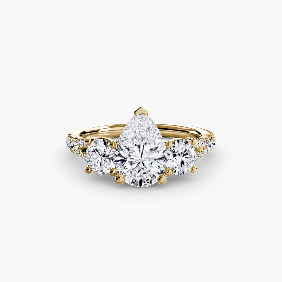 Three-Stone with Pavé Band 3 — view 16