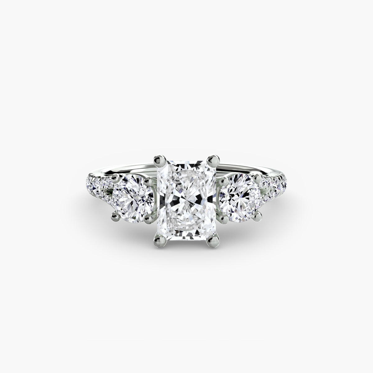 Three-Stone with Pavé Band 3 — view 9