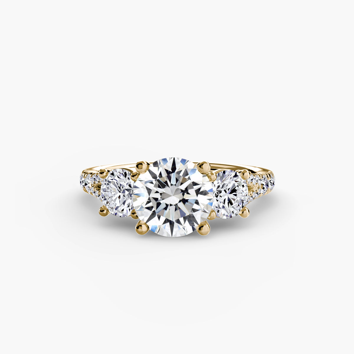 Three-Stone with Pavé Band 3 — view 72