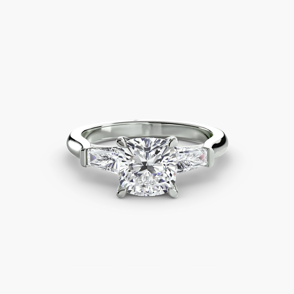 Three-Stone Ring (Baguette Side Stones) — view 4