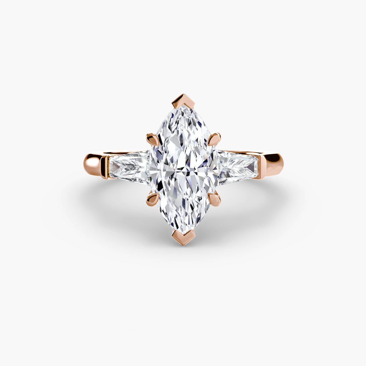Three-Stone Ring (Baguette Side Stones) — view 82