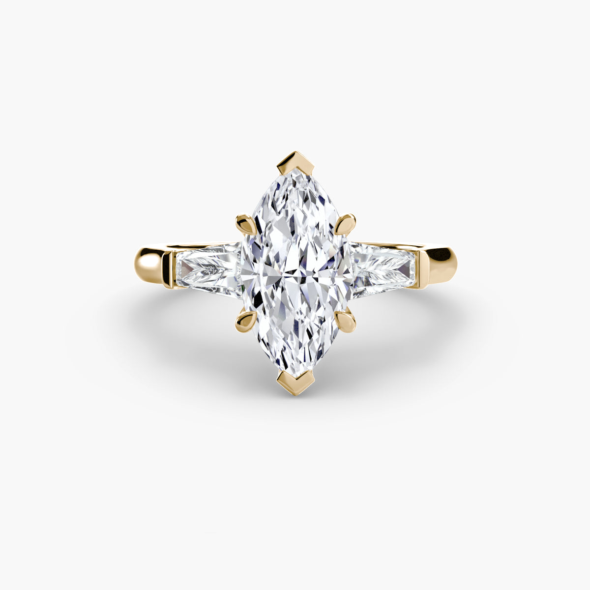 Three-Stone Ring (Baguette Side Stones) — view 46
