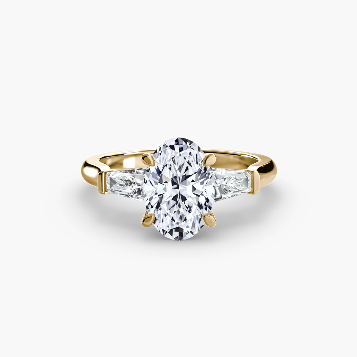 Three-Stone Ring (Baguette Side Stones) — view 41