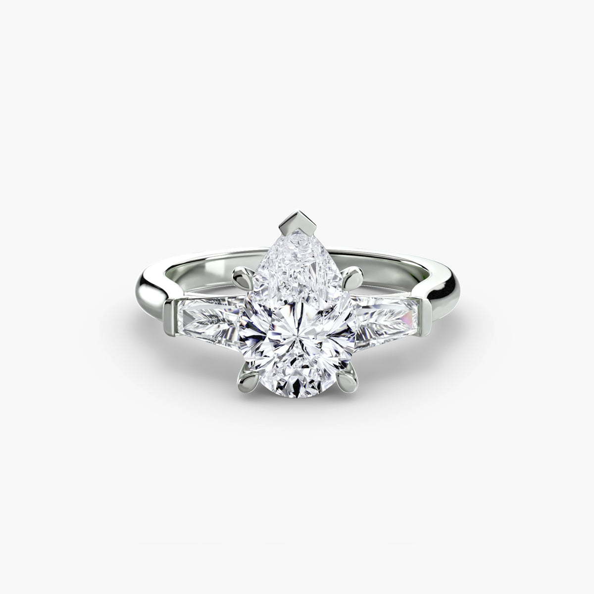 Three-Stone Ring (Baguette Side Stones) — view 33