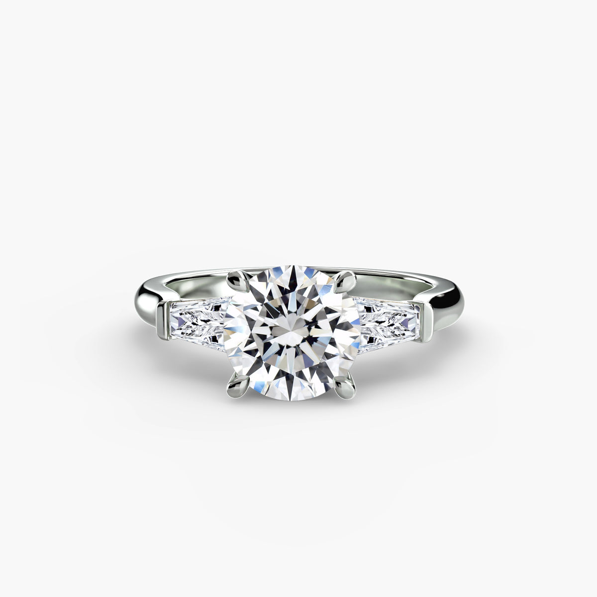 Three-Stone Ring (Baguette Side Stones) — view 83