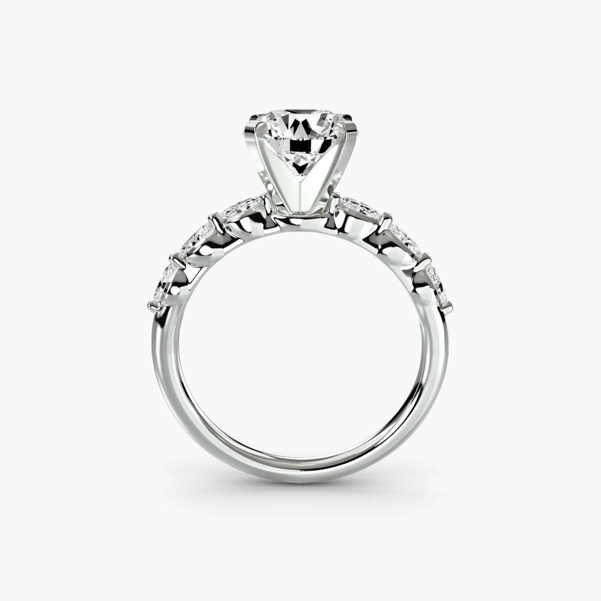 The Floral Accent Solitaire — view 1