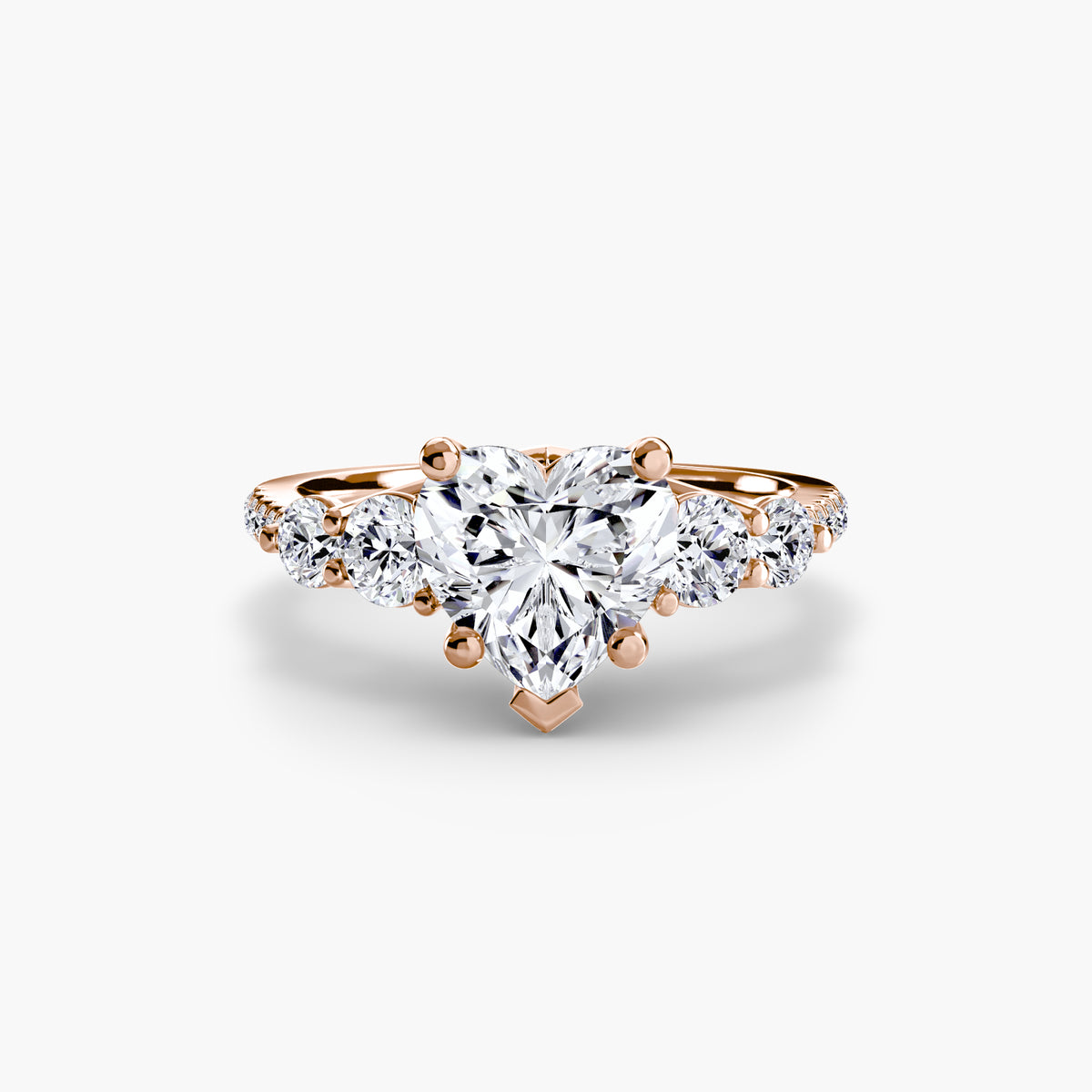 Five Stone Ring with Pavé Band — view 28