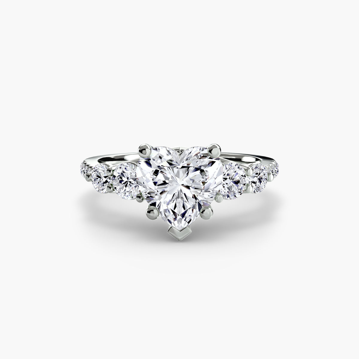 Five Stone Ring with Pavé Band — view 98